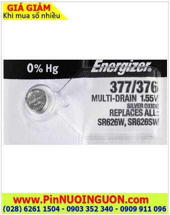 Pin SR626SW _Pin 377; Pin đồng hồ Energizer SR626SW 377 Silver Oxide 1.55v /Xuất xứ NHẬT 